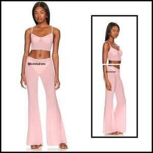 Indah Wanda Low Rise Flair & Simone Bustier Top In Rabbit SZ L $279